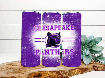 Chesapeake Panthers Completed 20oz Skinny Tumbler