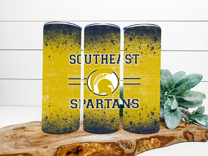 Southeast Spartans Completed 20oz Skinny Tumbler