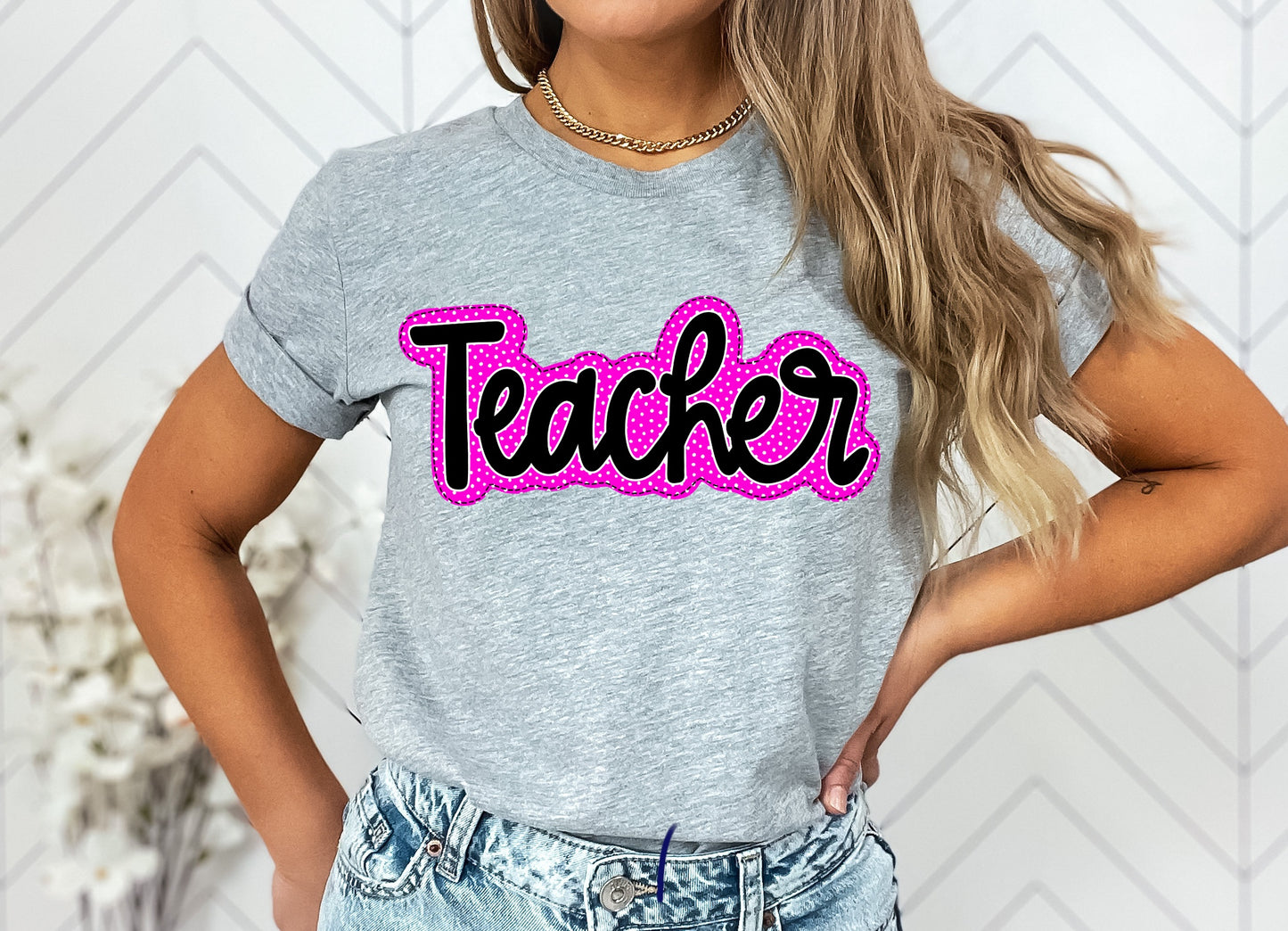 Teacher Faux Applique