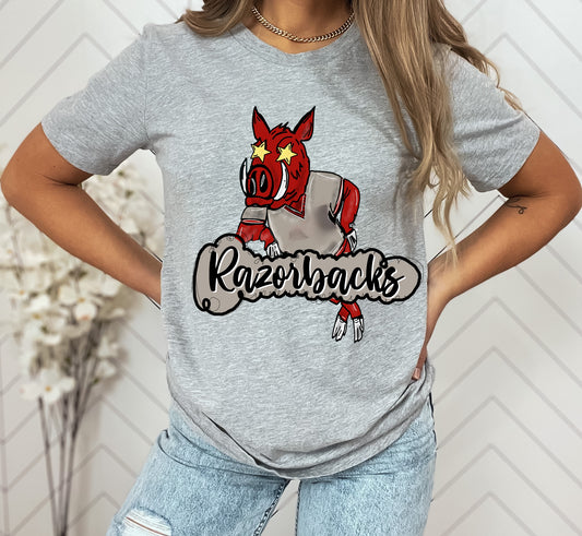 Razorbacks Preppy Graphic Tee