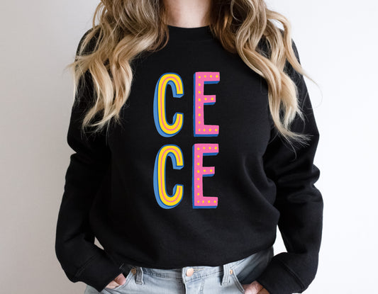 Cece Colorful Graphic Tee