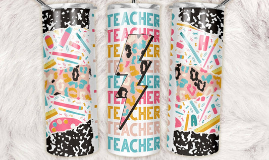 Teacher Completed 20oz Skinny Tumbler