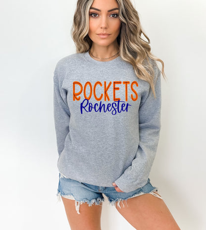 Rockets Rochester Scribble Doodle Graphic Tee