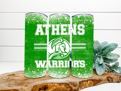 Athens Warriors Completed 20oz Skinny Tumbler