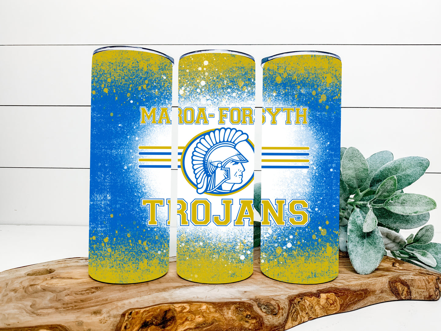 Maroa-Forsyth Trojans Completed 20oz Skinny Tumbler