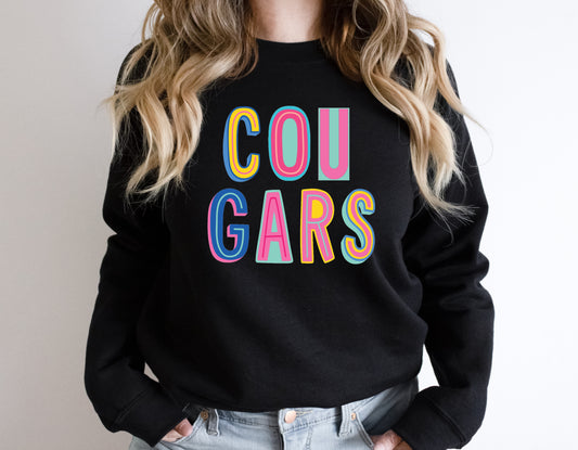 Cougars Colorful Graphic Tee