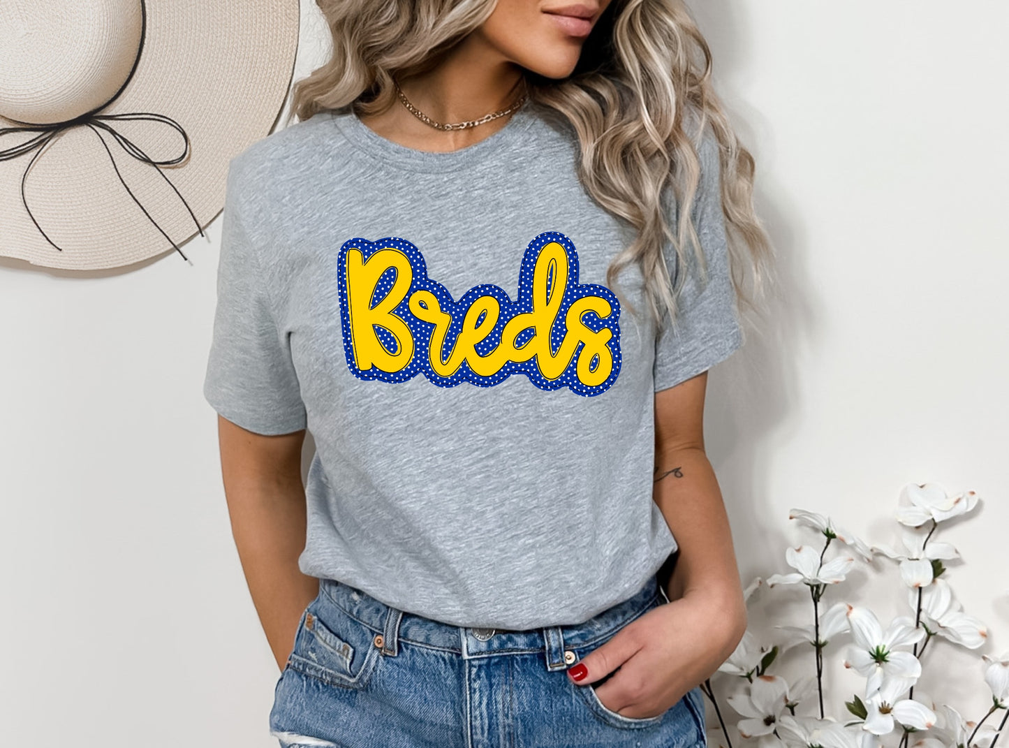 Breds Faux Applique Graphic Tee