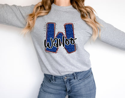 Wahoo Glitter Varsity Doodle Graphic Tee Graphic Tee