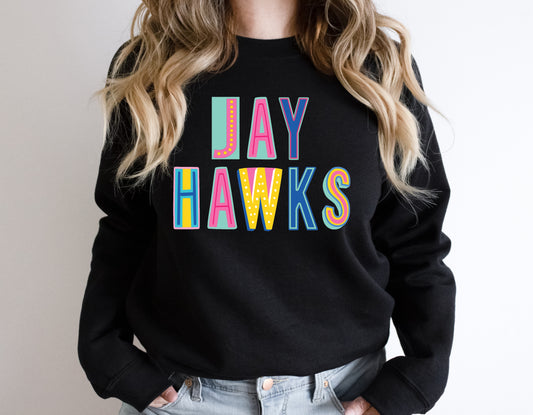 Jayhawks Colorful Graphic Tee