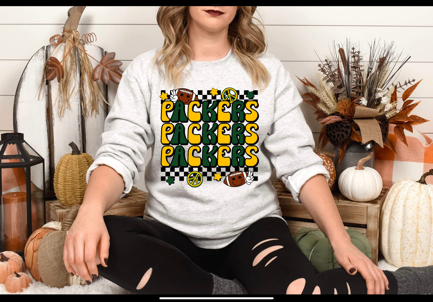 Packers Retro Stacked Mascot Graphic Tee