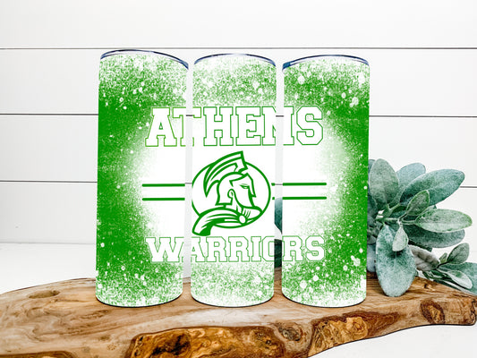 Athens Warriors Completed 20oz Skinny Tumbler