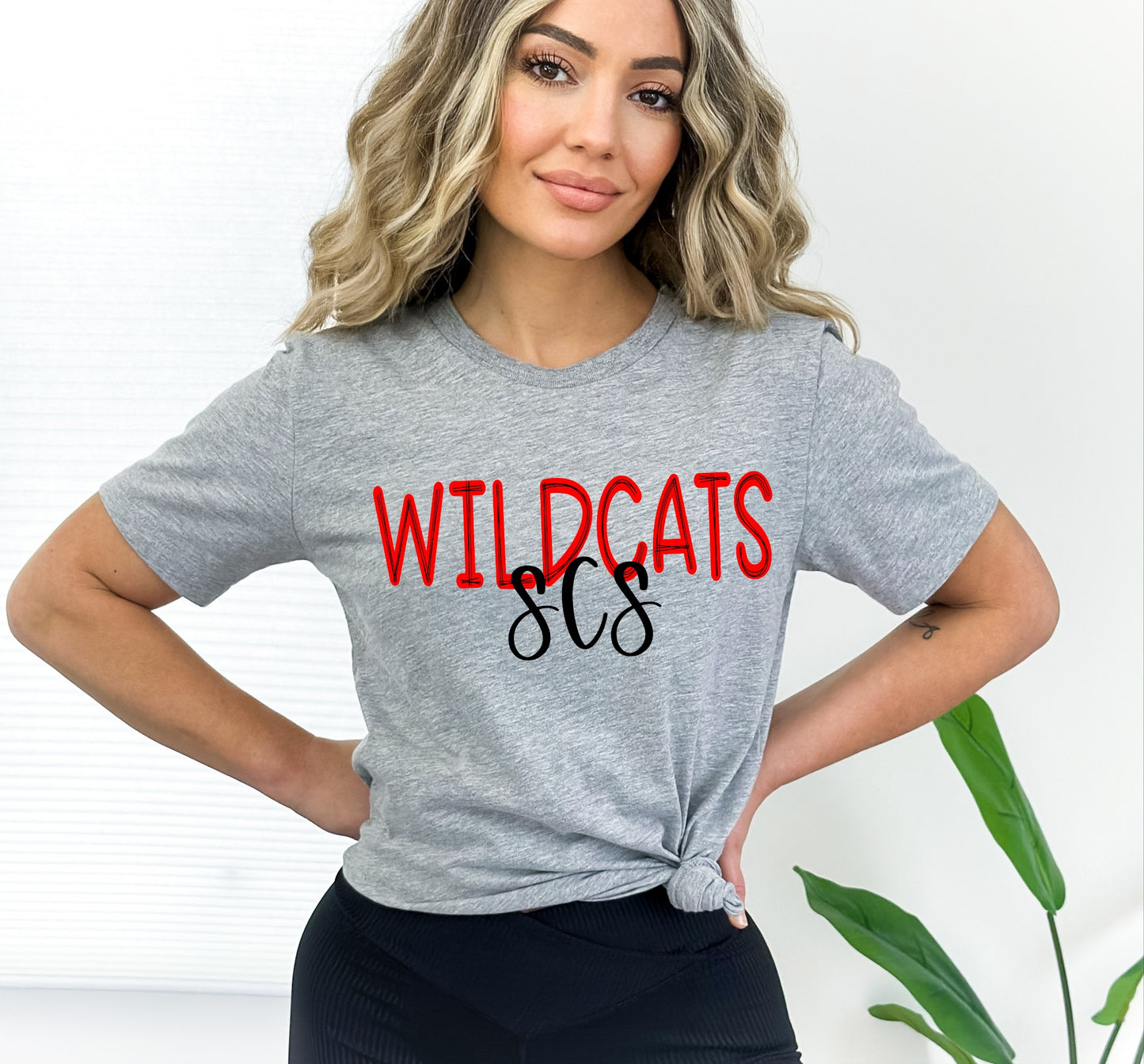 Wildcats SCS Scribble Doodle Graphic Tee