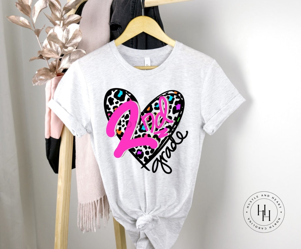 Leopard Heart- 2Nd Grade Shirt