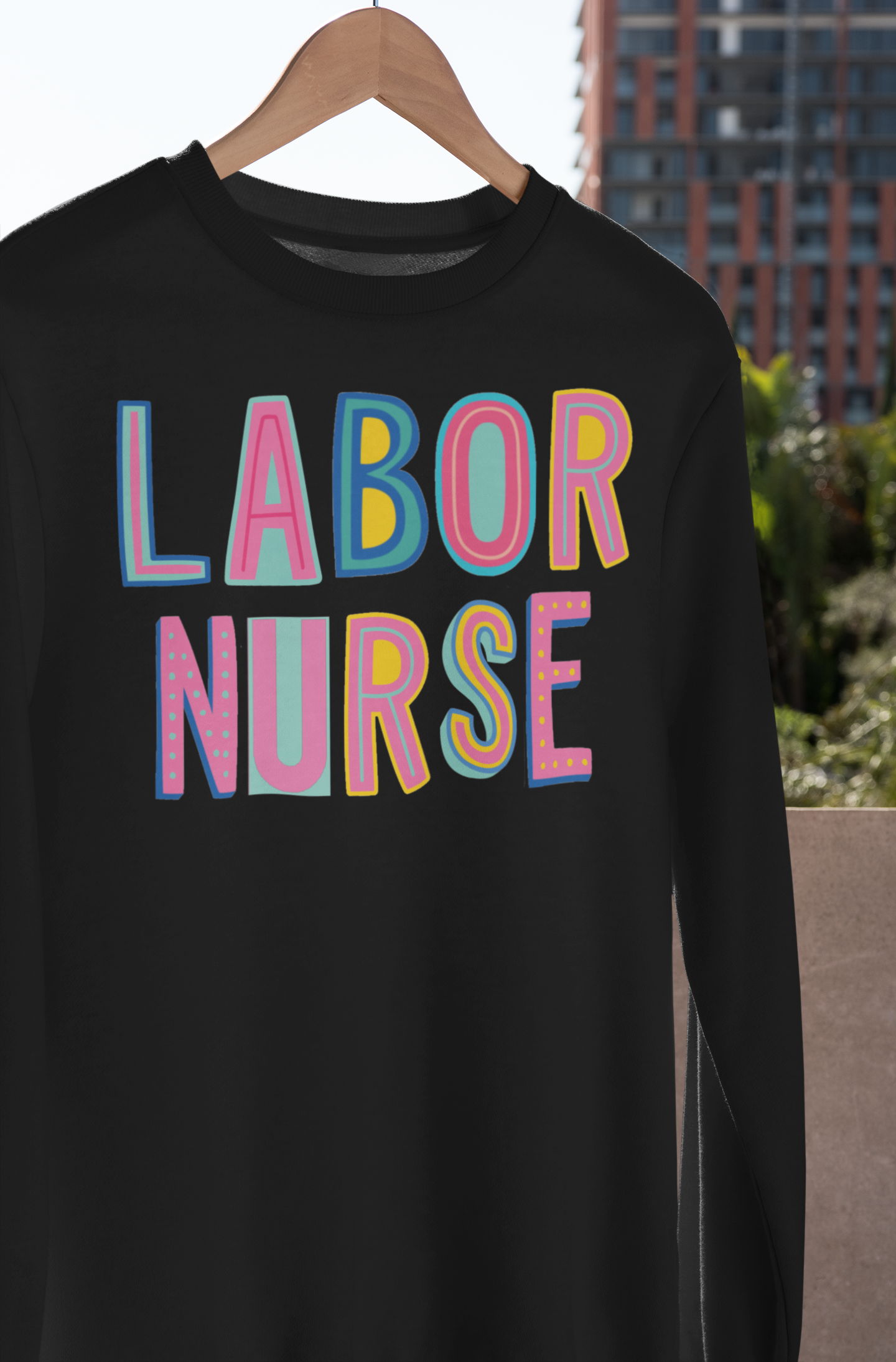 Labor Nurse Colorful Graphic Tee