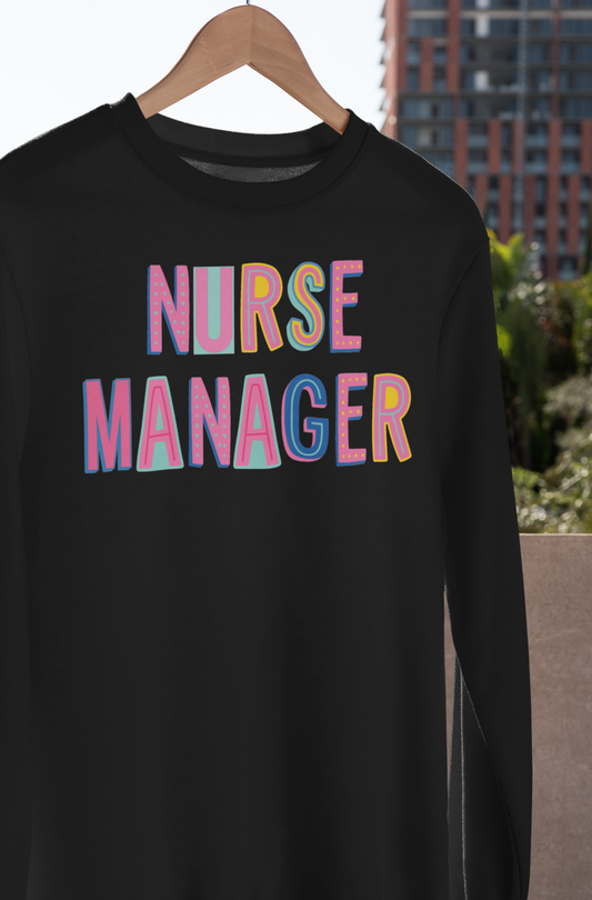 Nurse Manager Colorful Graphic Tee