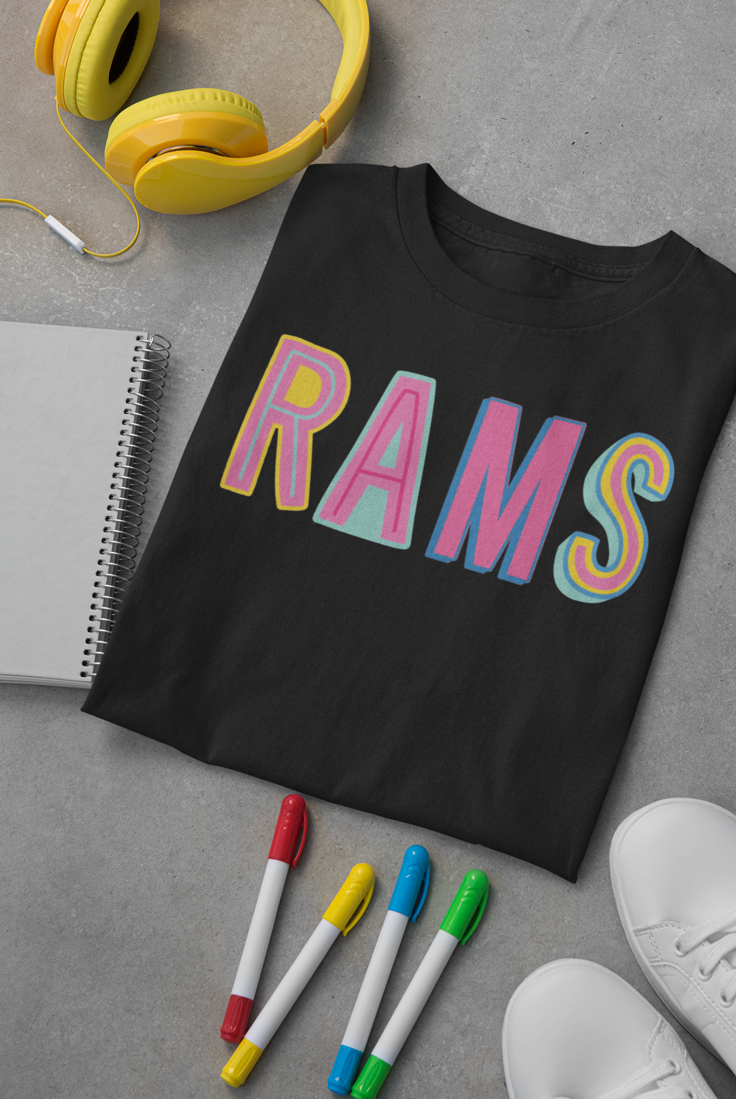 Rams Colorful Graphic Tee