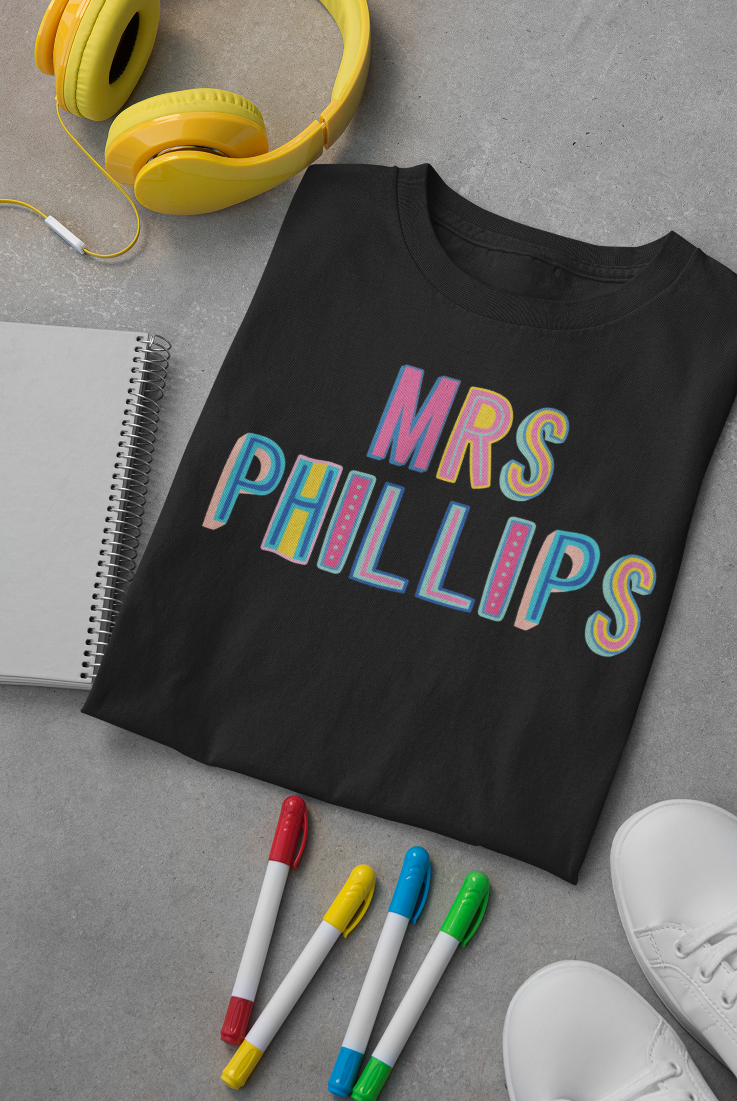 Mrs Phillips Colorful Graphic Tee