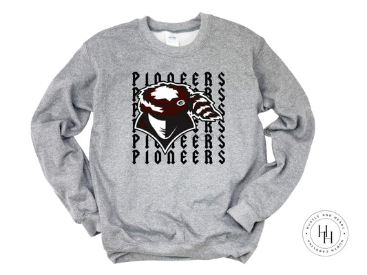 Pioneers Repeating Mascot Graphic Tee Youth Small / Unisex Sweatshirt Shirt