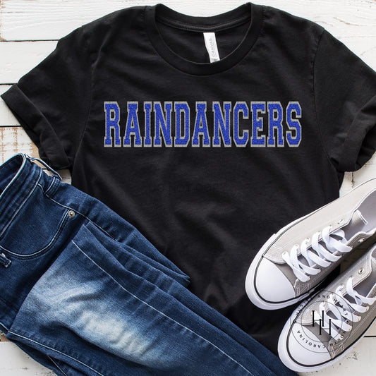 Raindancers Faux Chenille Letters Graphic Tee