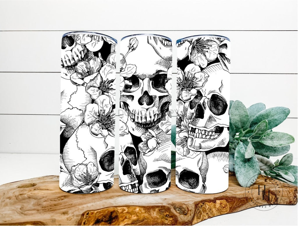 Skulls Completed 20Oz Skinny Tumbler Sublimation