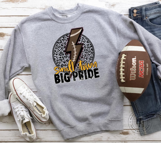 Small Town Big Pride Yellow Graphic Tee Shirt